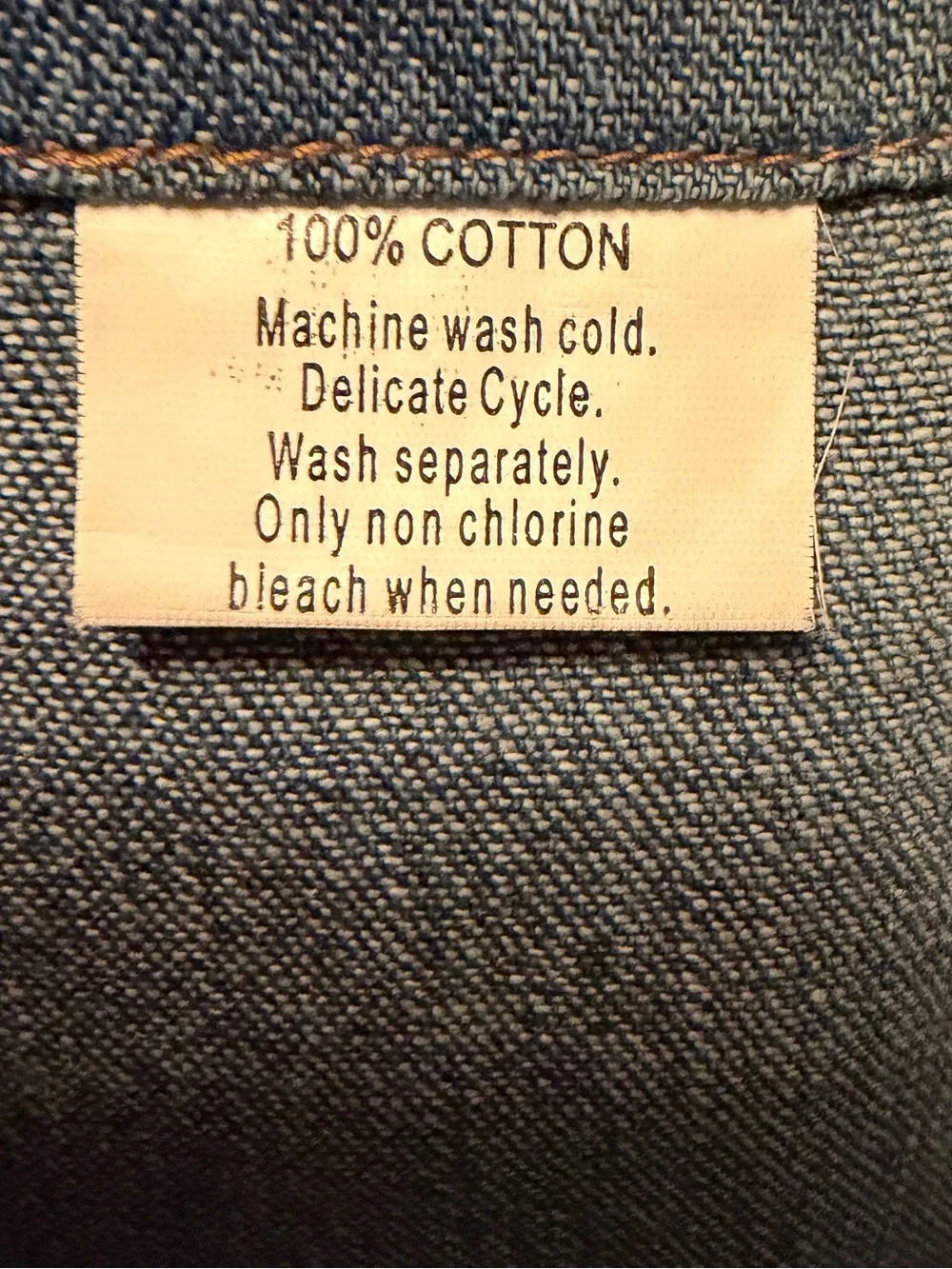 Blue Denim Overall Curtain With Clasp 54.5” Wide x 65” Long 1 Panel